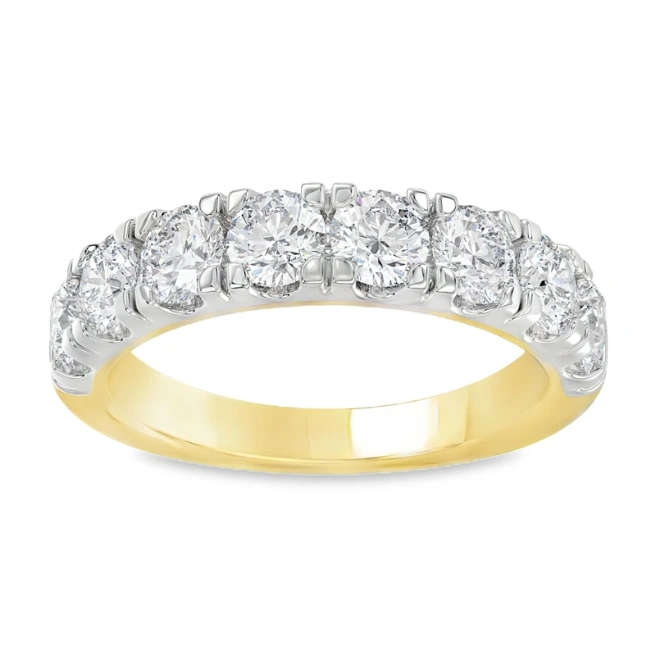 14 karaat gouden ring pavé band