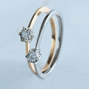 Witgouden Illusie Solitair met Diamant 0,05 karaat