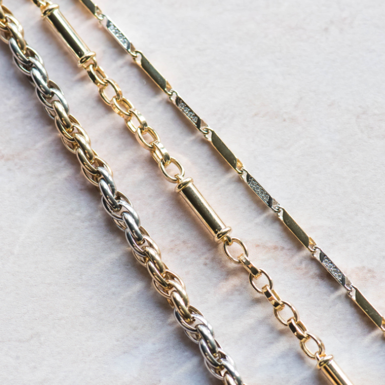 Geelgouden armband met Buisjes 3,9mm breed