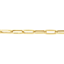 Geelgouden bedelarmband langwerpige schakels 19CM