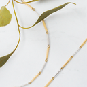 Bicolor gouden armband 2,6mm breed