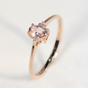 Rosé gouden ring met Morganite en Diamant