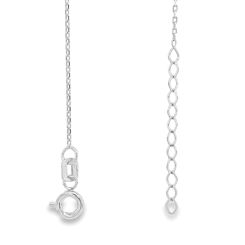 Witgouden collier Ankerschakel fijn 0,9MM - 42-45CM
