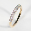 Geelgouden rij ring met Diamant 0,21 karaat SI/H
