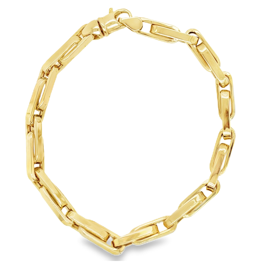 Geelgouden armband Fantasie 5,3mm breed