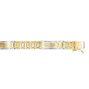 Bicolor gouden armband Fantasie 7,3mm breed