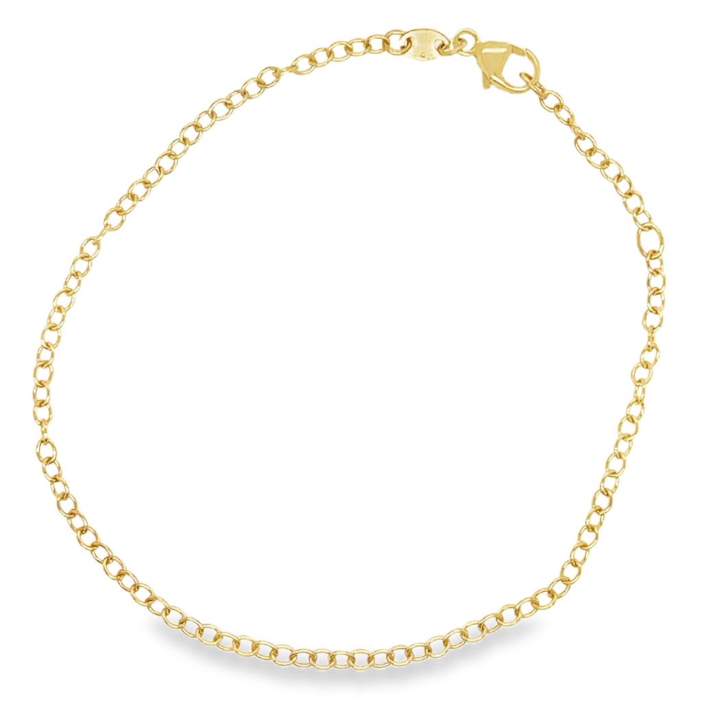 Geelgouden Bedelarmband Ankerschakel ovaal 16cm