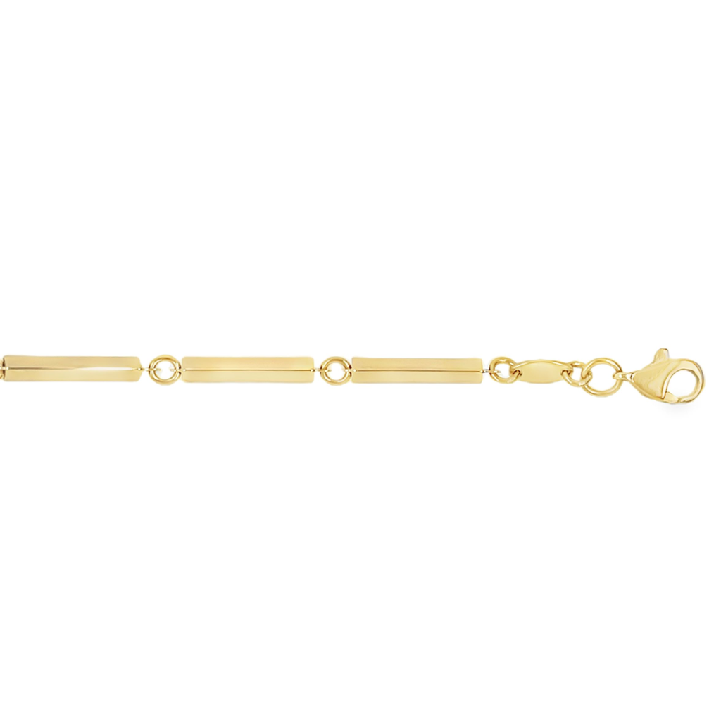 Geelgouden armband met buisschakels 2,6mm breed