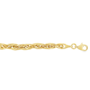 Geelgouden armband Fantasie gedraaid 5mm breed