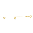 Geelgouden armband met Hartjes