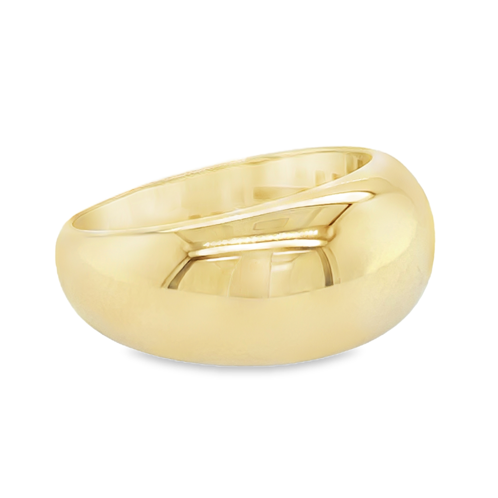 Geelgouden ring met bolling