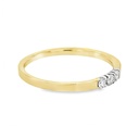 Bicolor gouden ring met 0,09 karaat diamant