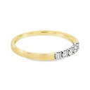 Bicolor gouden ring met 0,15 karaat diamant