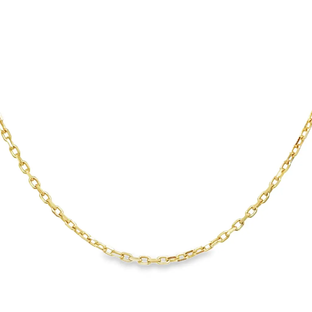 Geelgouden collier Ankerschakel fijn 0,9MM - 45-48CM