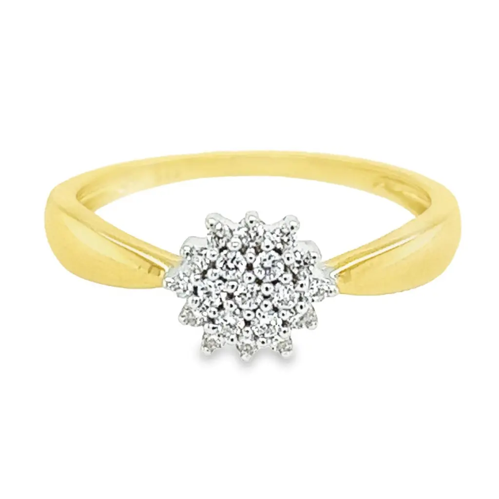 [GRE0970-50] Geelgouden Entourage ring met 0,12ct Diamant (16 / 50)