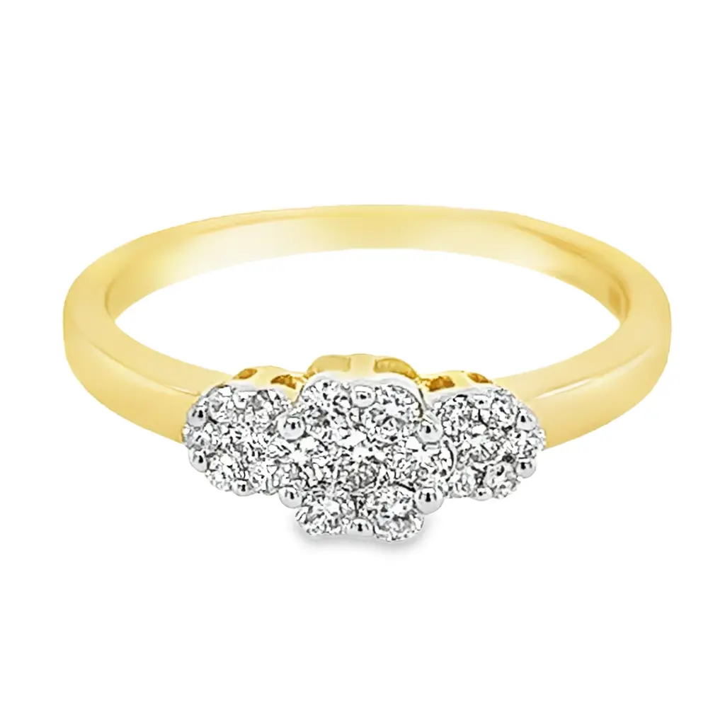 [GRE1464-50] Yellow gold ring with diamond 0.30 carats (16 / 50)