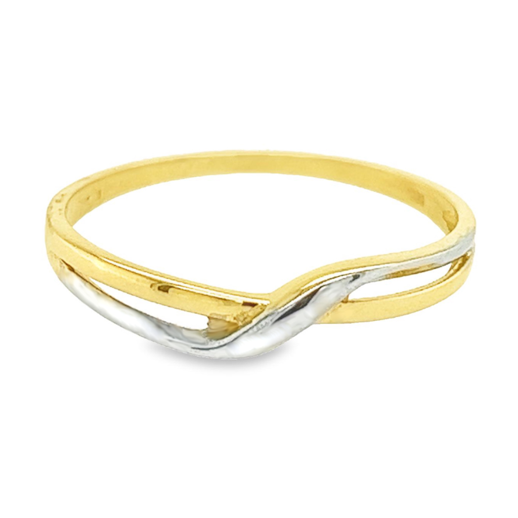 Bicolor gouden ring Fantasie