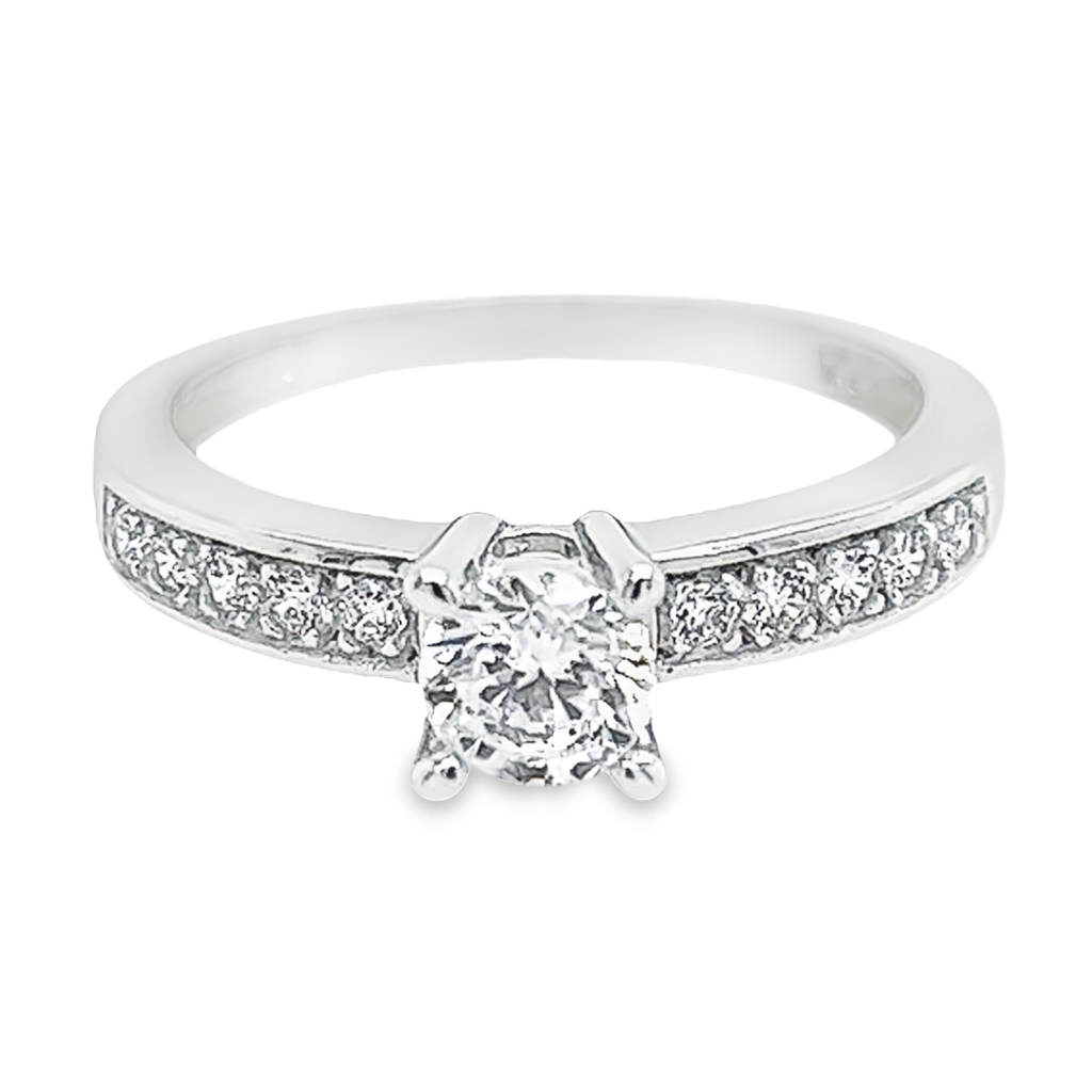 Witgouden ring met Zirkonia