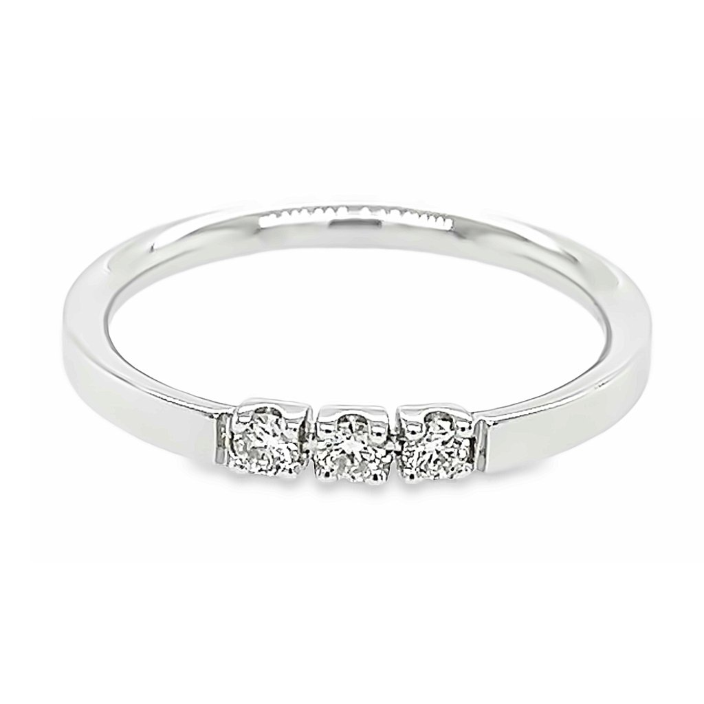 Witgouden ring met Diamant 0,15 karaat