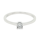 Witgouden Illusie Solitair met Diamant 0,05 karaat