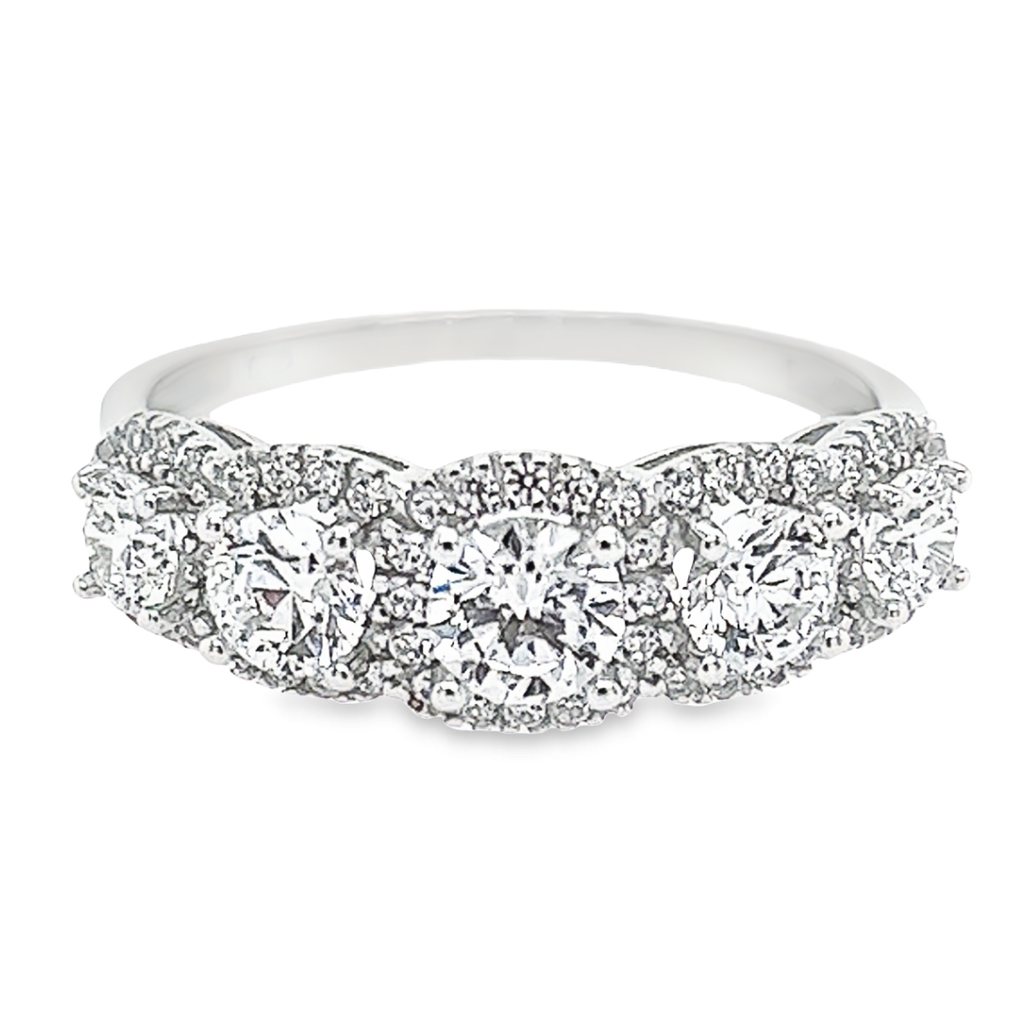 Witgouden ring met Swarovski Zirkonia