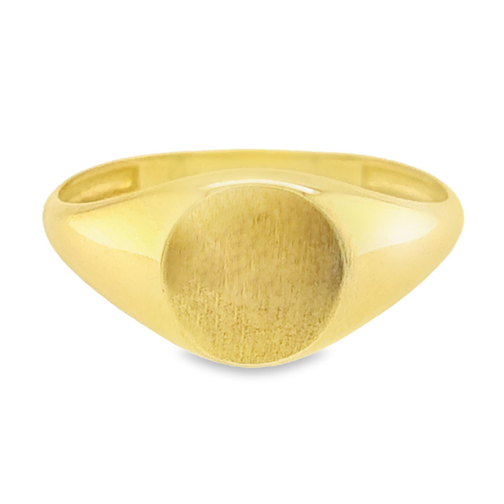 Geelgouden monogramring klein