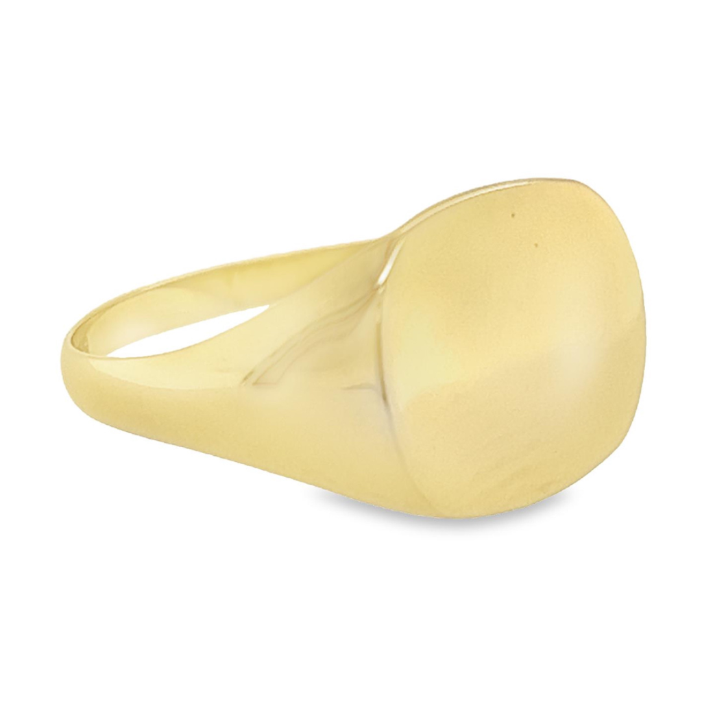 Geelgouden monogram ring Glans