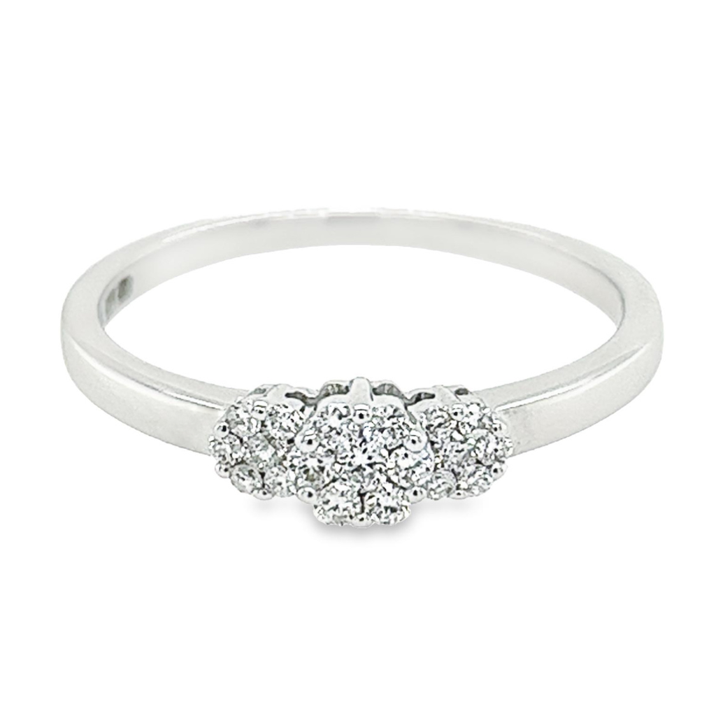 [WRE1463-50] White gold ring with diamond 0.20 Carats (16 / 50)