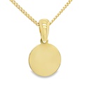 Geelgouden graveerhanger Rond 8mm