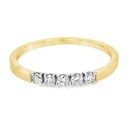Bicolor gouden ring met 0,15ct diamant