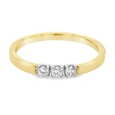 Bicolor gouden ring met 0,13 karaat diamant