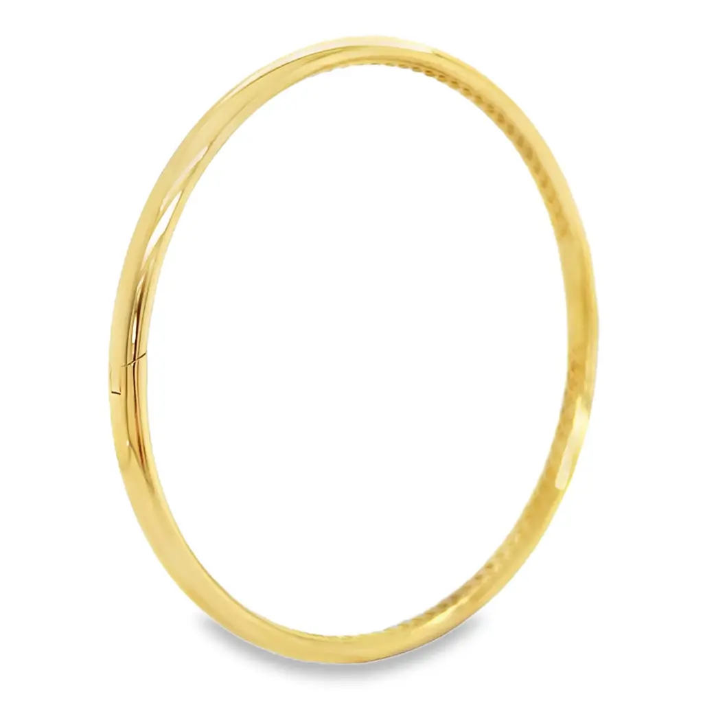 Geelgouden bangle licht gebold - 58mm