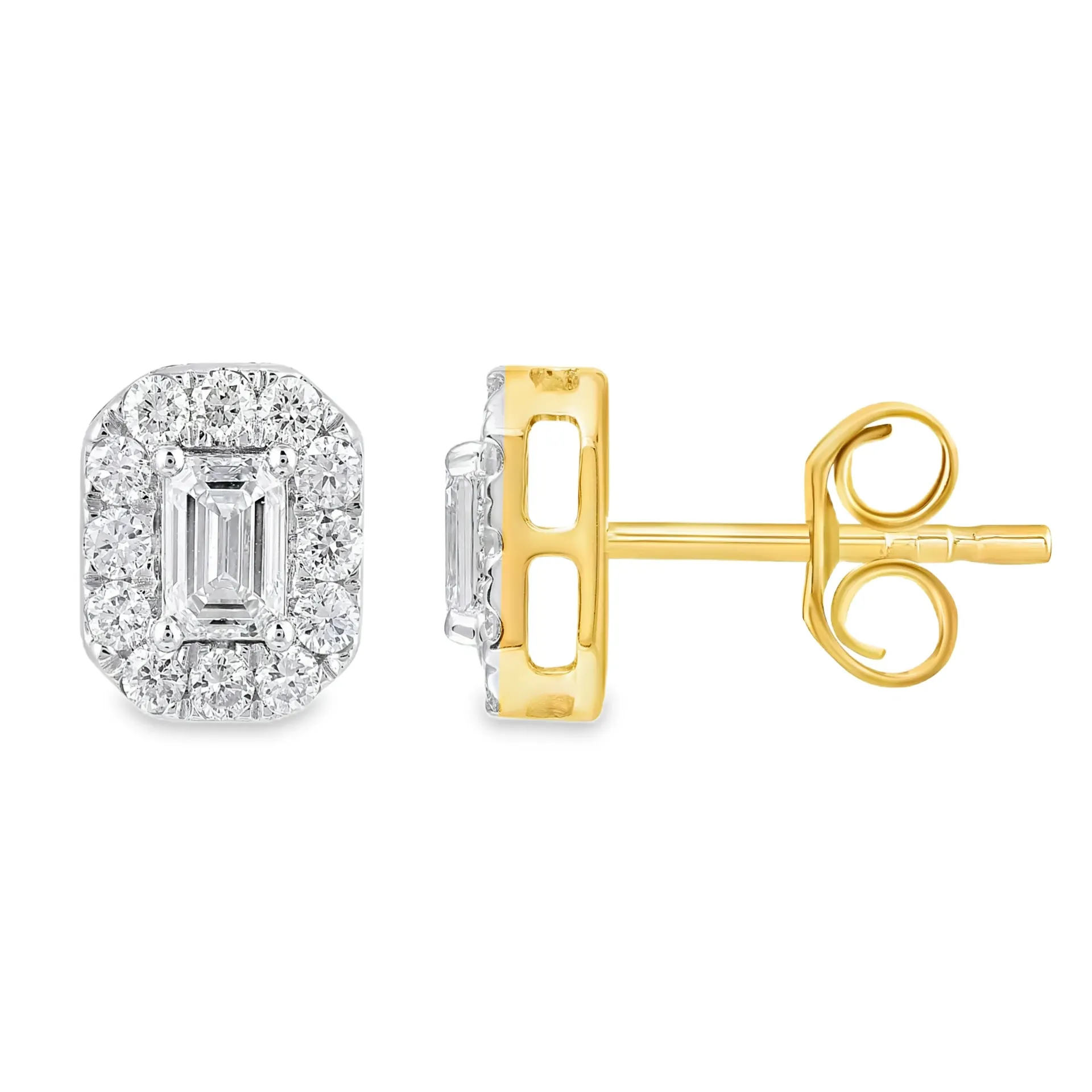 [GOL2441] Geelgouden oorstekers met 0,52ct Labgrown diamant