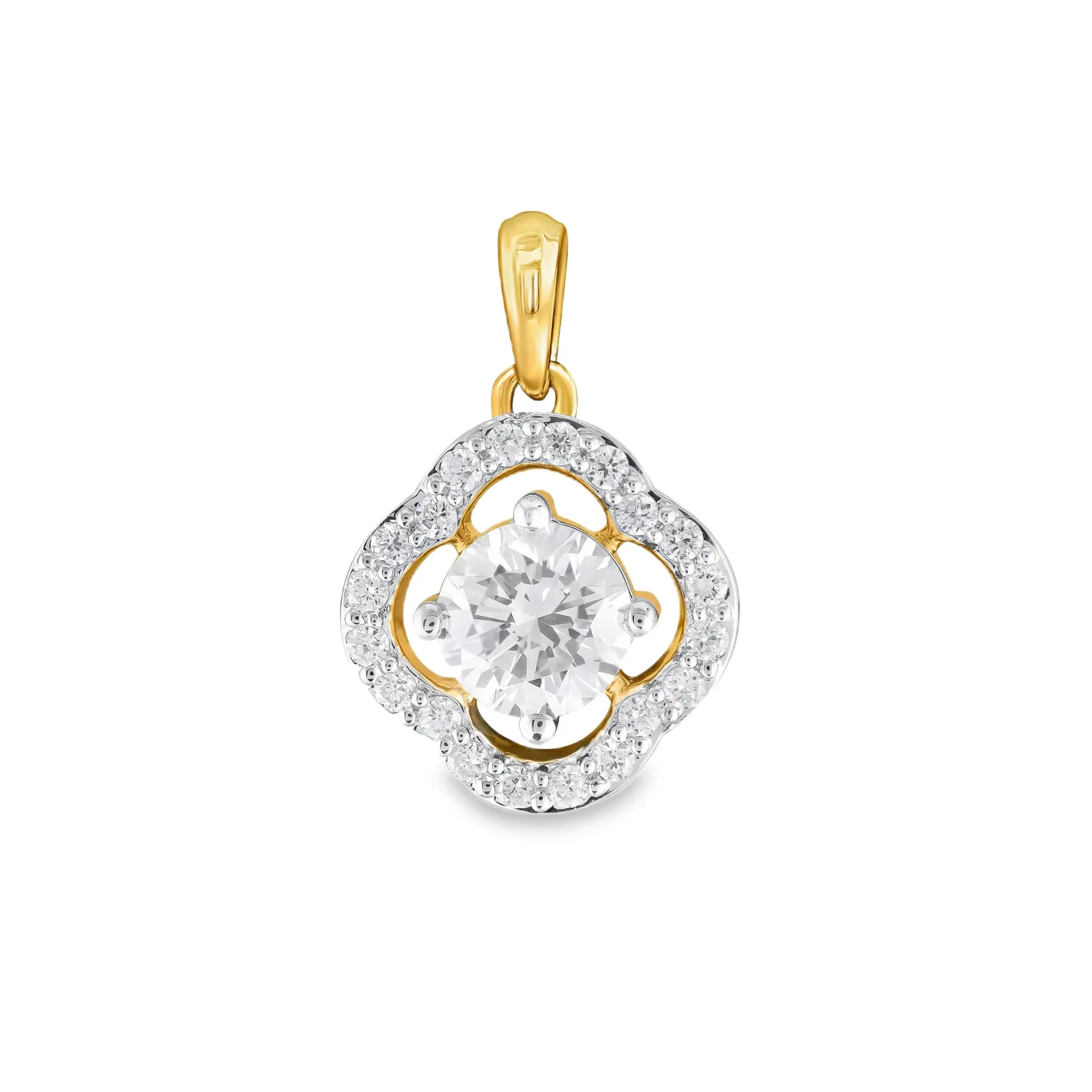 [GHL2454] Geelgouden hanger met 0,68ct Labgrown diamant