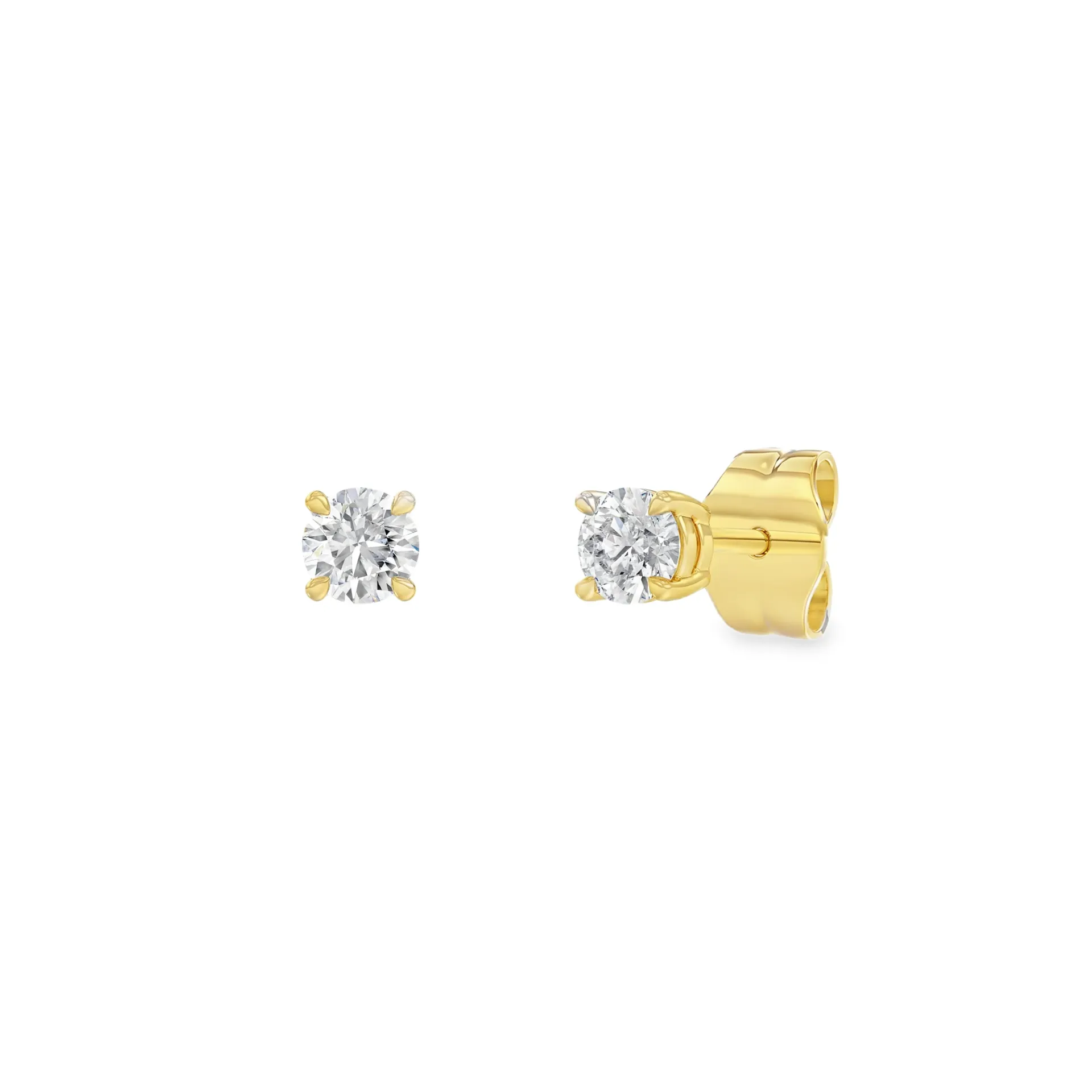 [GOL2461] Geelgouden oorstekers met 0,30ct Labgrown diamant