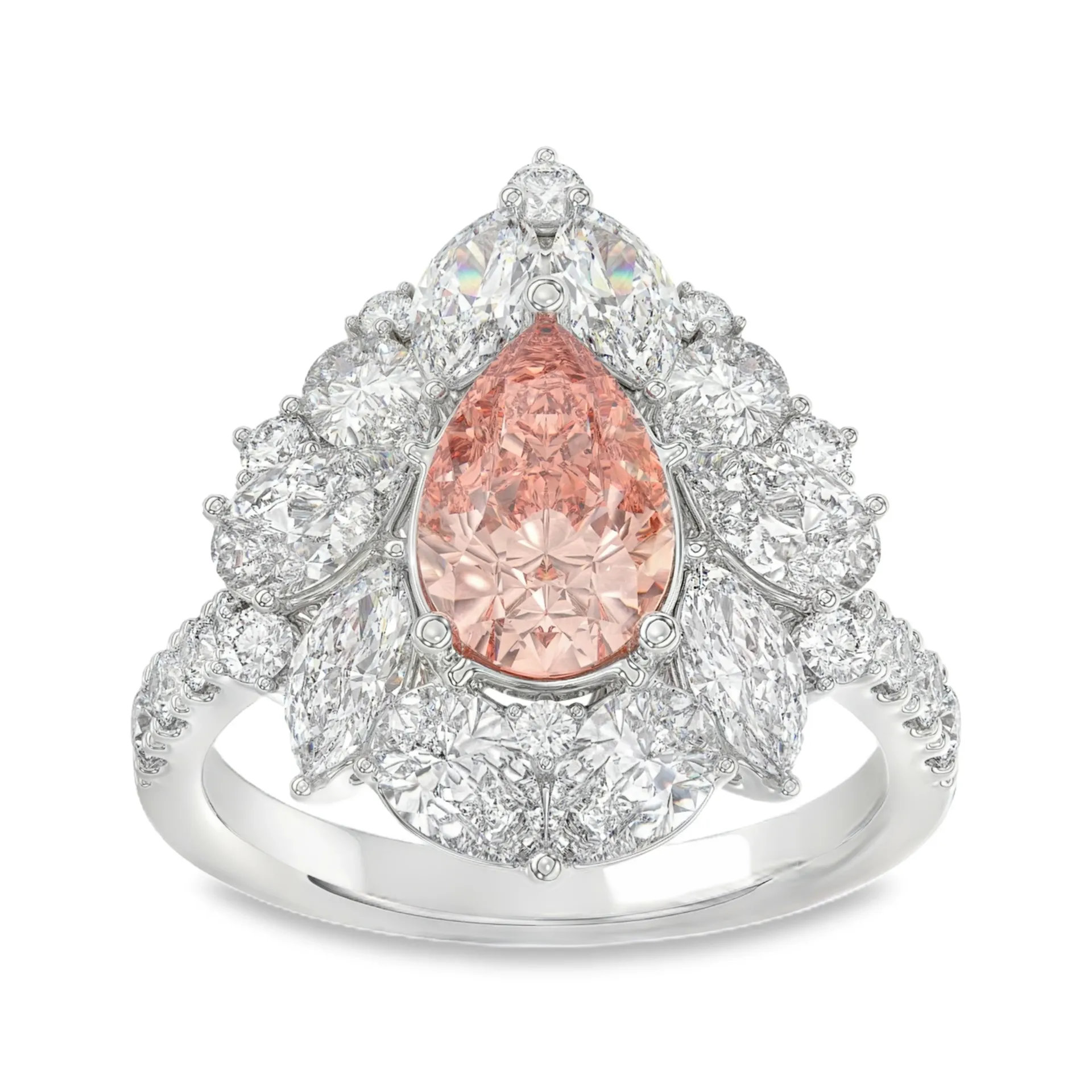 Witgouden ring met 4,50ct Labgrown diamant