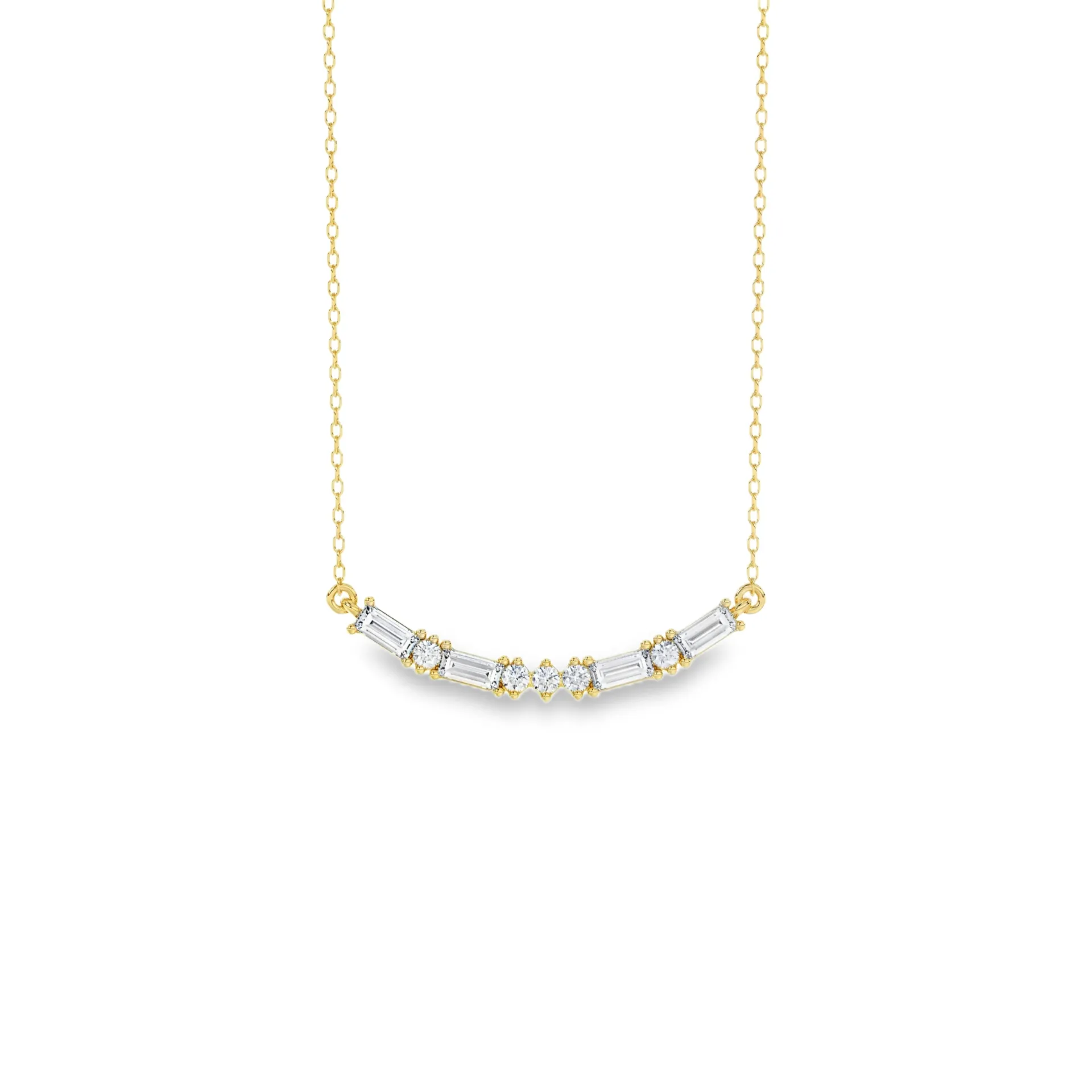 [GCL2490-45] Geelgouden collier met 0,15ct Labgrown diamant