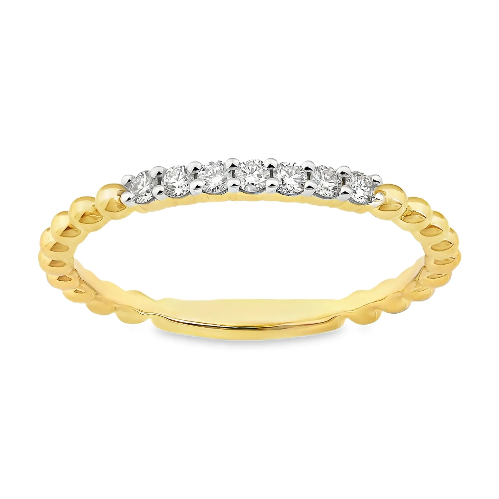 [GRE2484-52] Geelgouden ring met 0,13ct Diamant (16,5 / 52)
