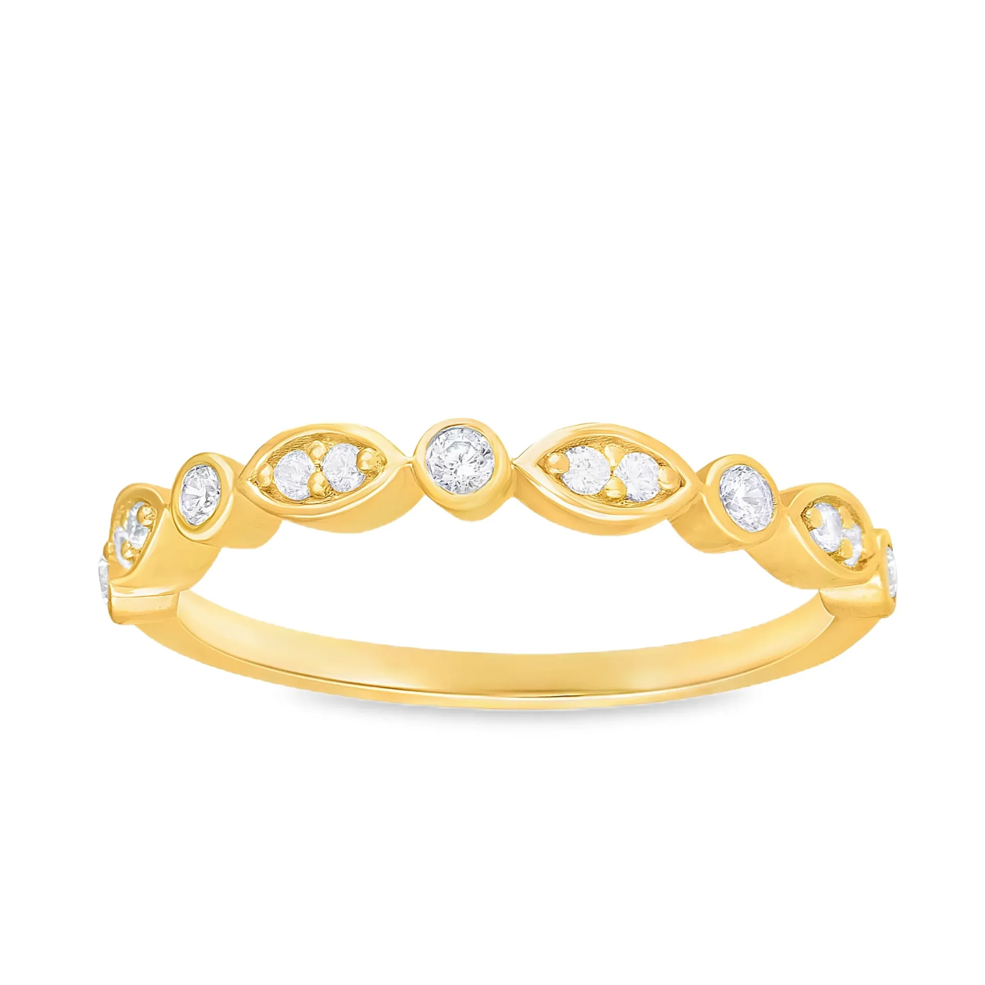 [GRL2455-52] Geelgouden ring met 0,18ct Labgrown diamant (16,5 / 52)