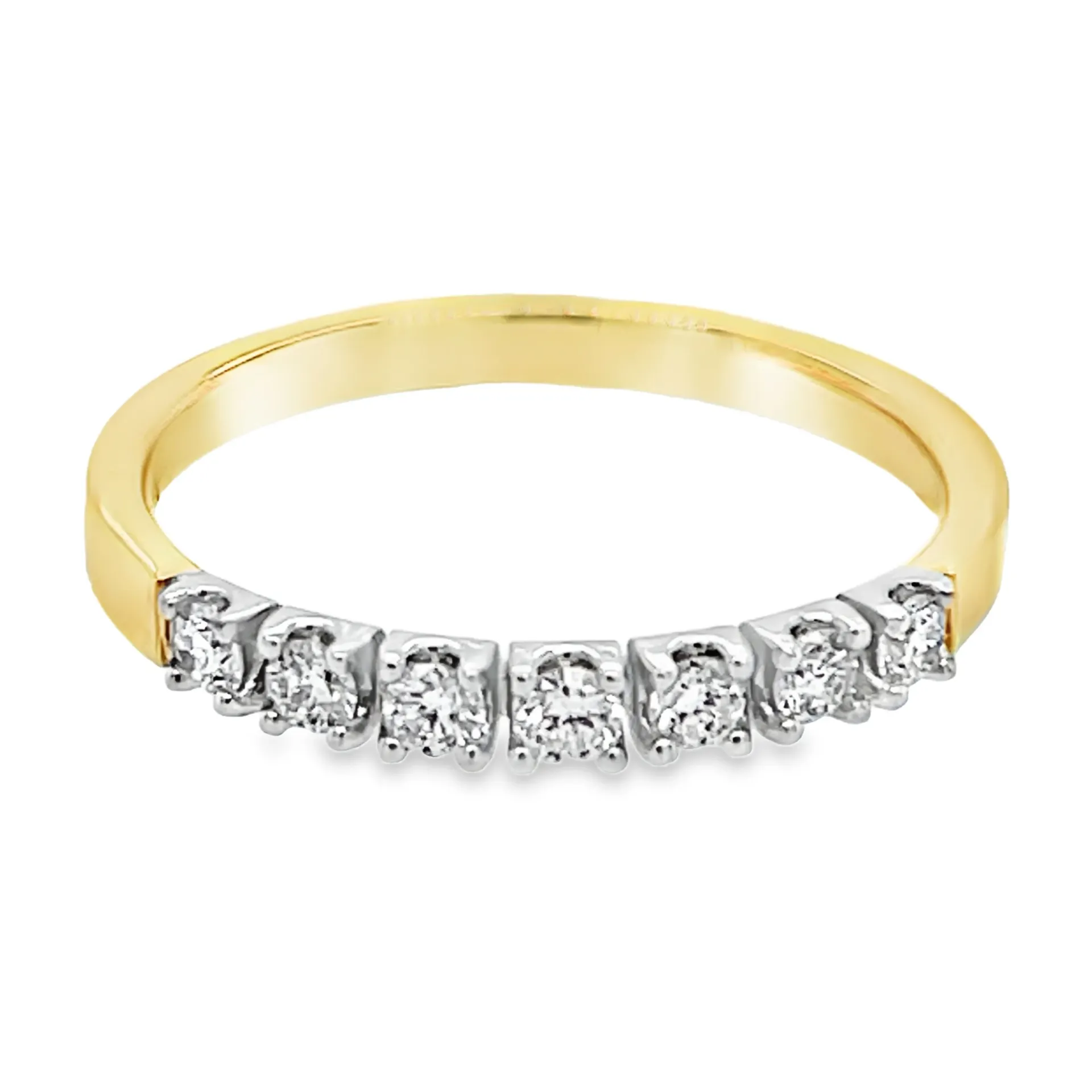 [GRE2514-52] Bicolor gouden ring met 0,28ct diamant (16,5 / 52)