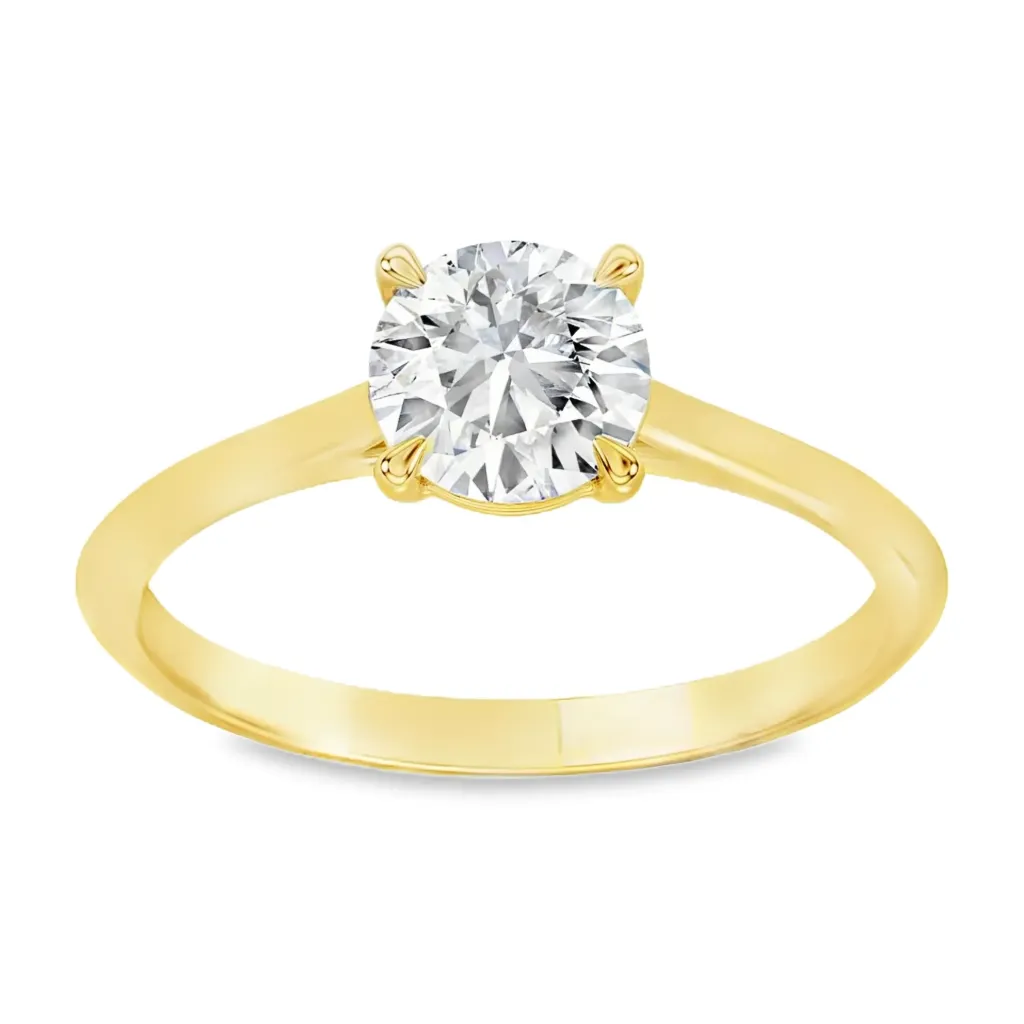 [GRL2431-52] Geelgouden ring met 1,00ct Labgrown diamant (16,5 / 52)