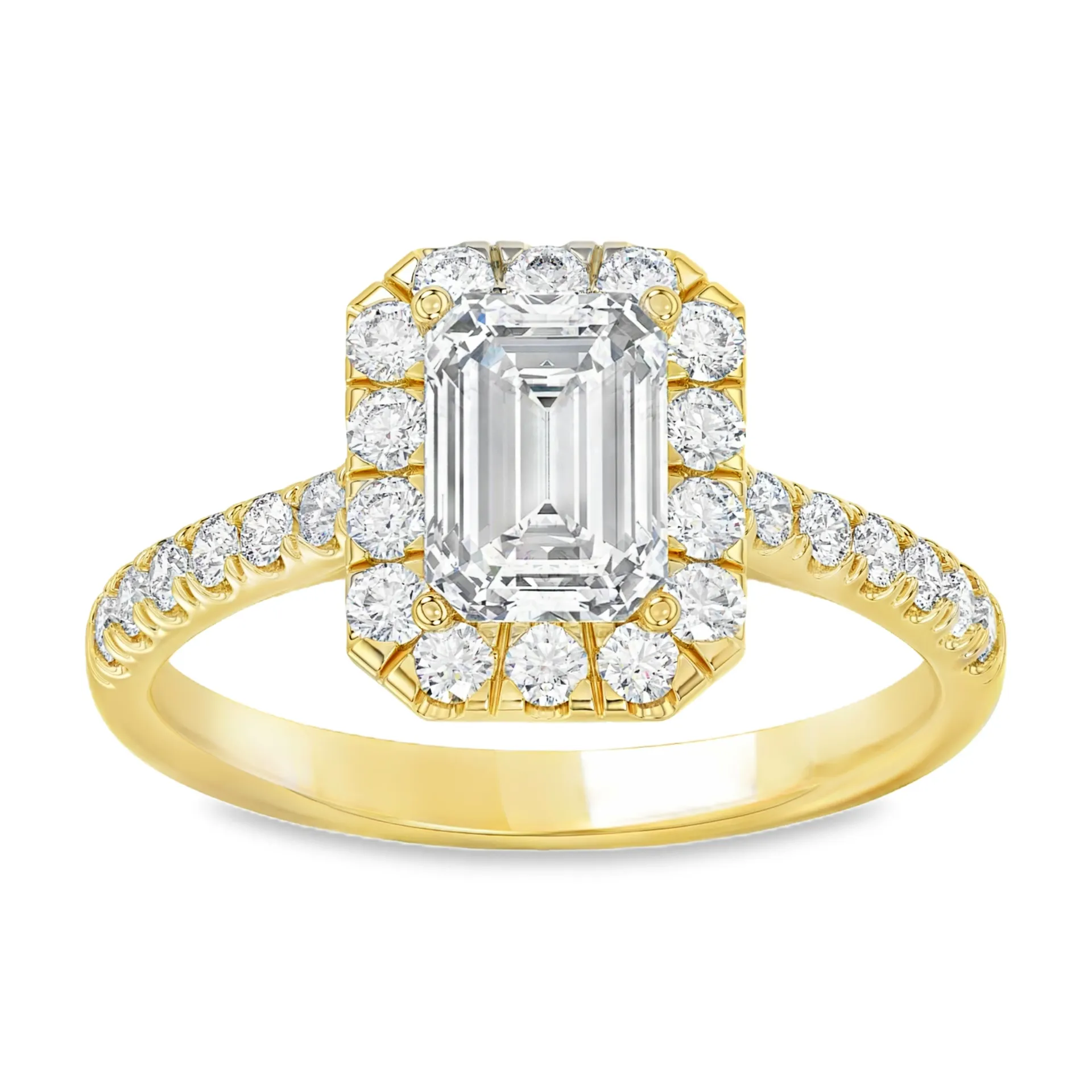 [GRL2402-52] Geelgouden ring met 2,00ct Labgrown diamant (16,5 / 52)