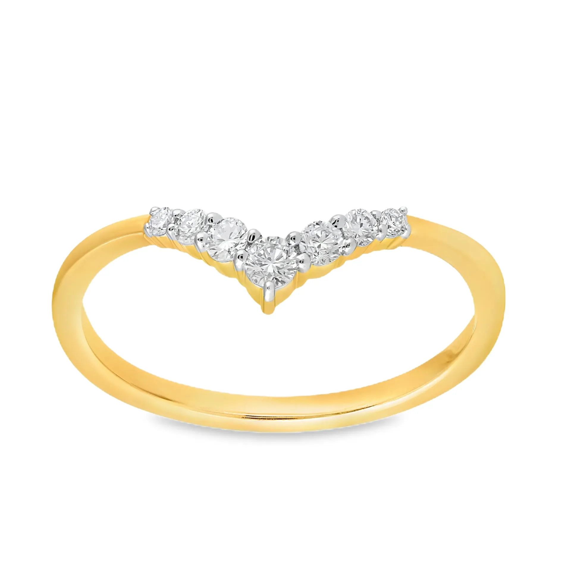 [GRL2450-52] Geelgouden ring met 0,18ct Labgrown diamant (16,5 / 52)