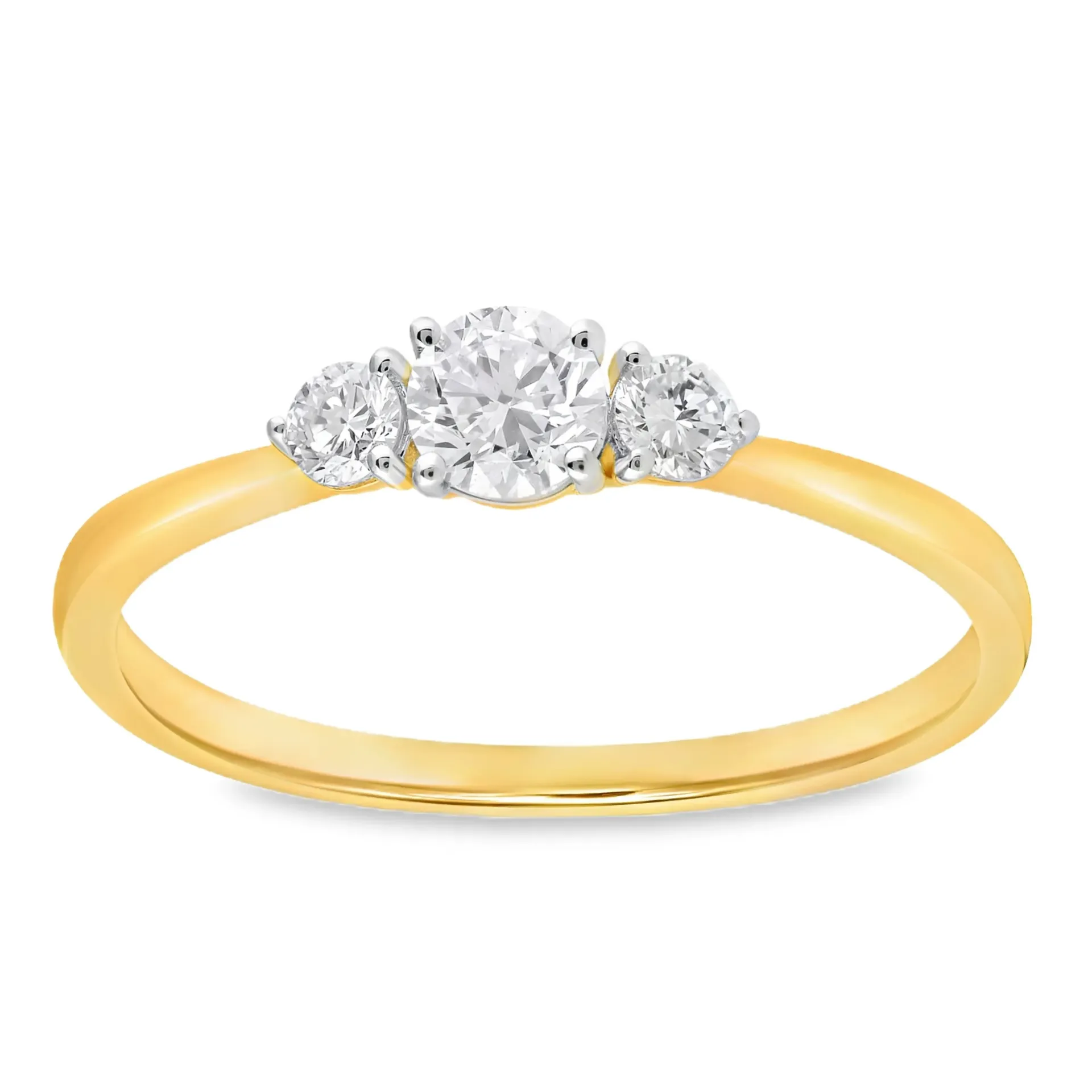 Geelgouden ring met 0,40ct Labgrown diamant