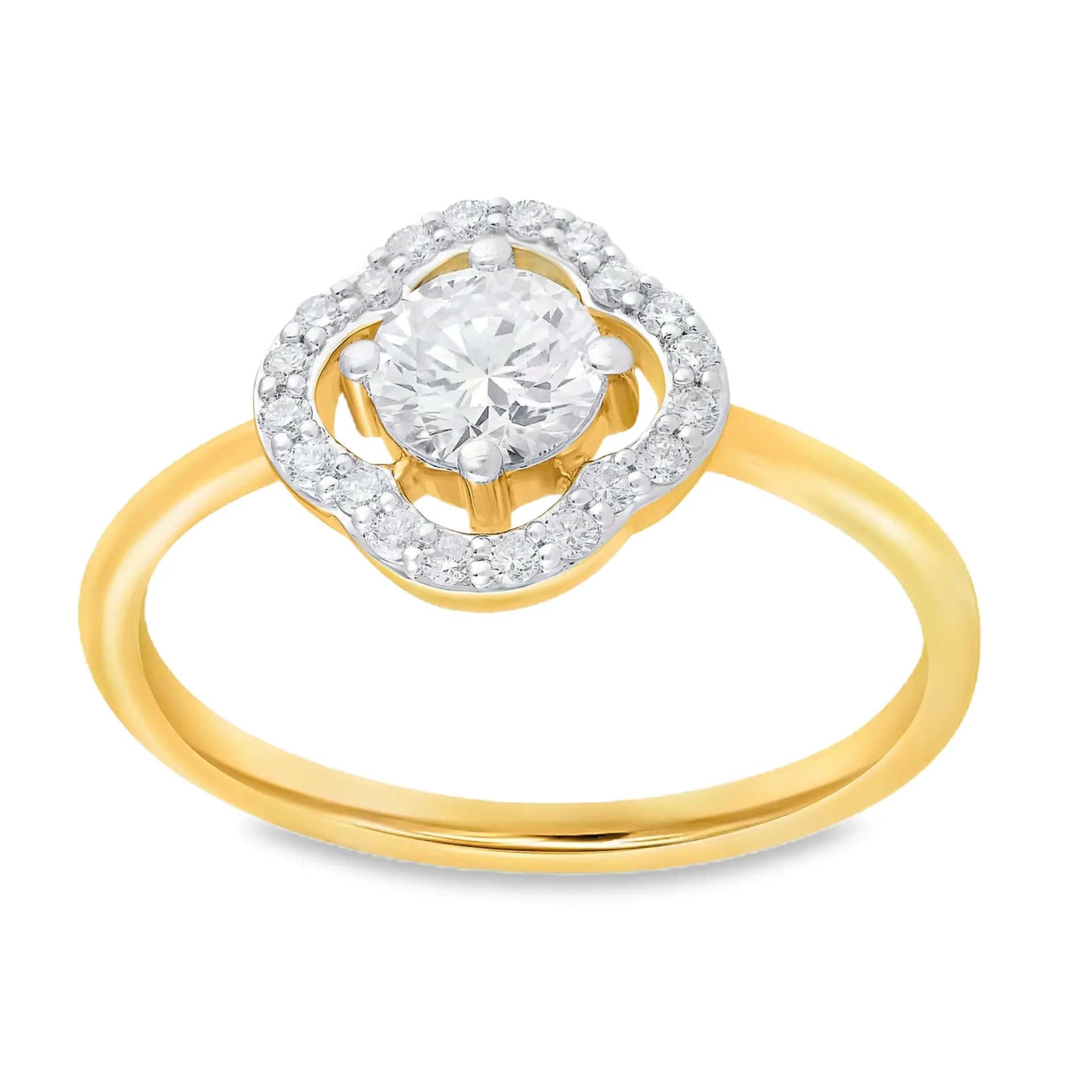 Geelgouden ring met 0,67ct Labgrown diamant