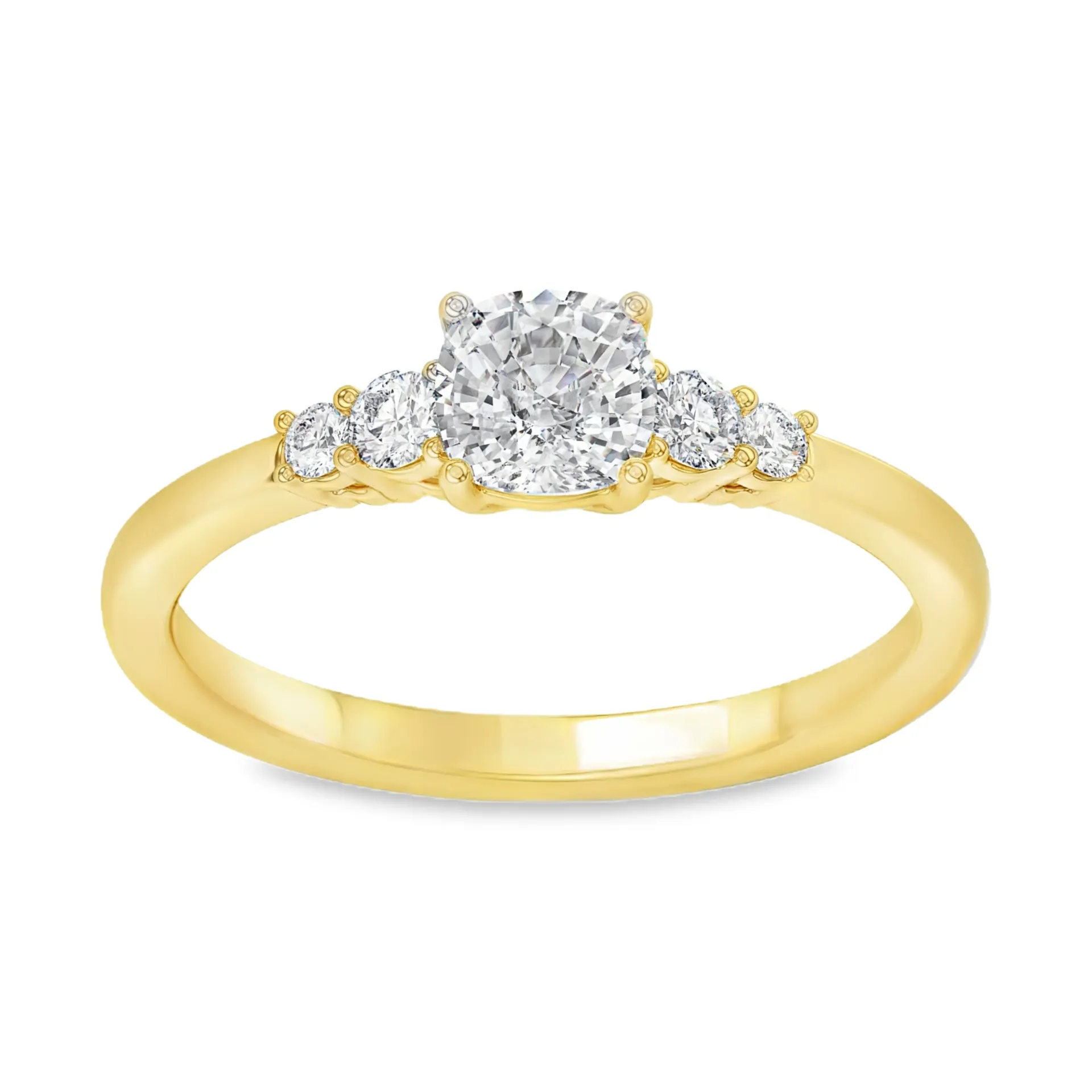 Geelgouden ring 0,65ct Labgrown diamant