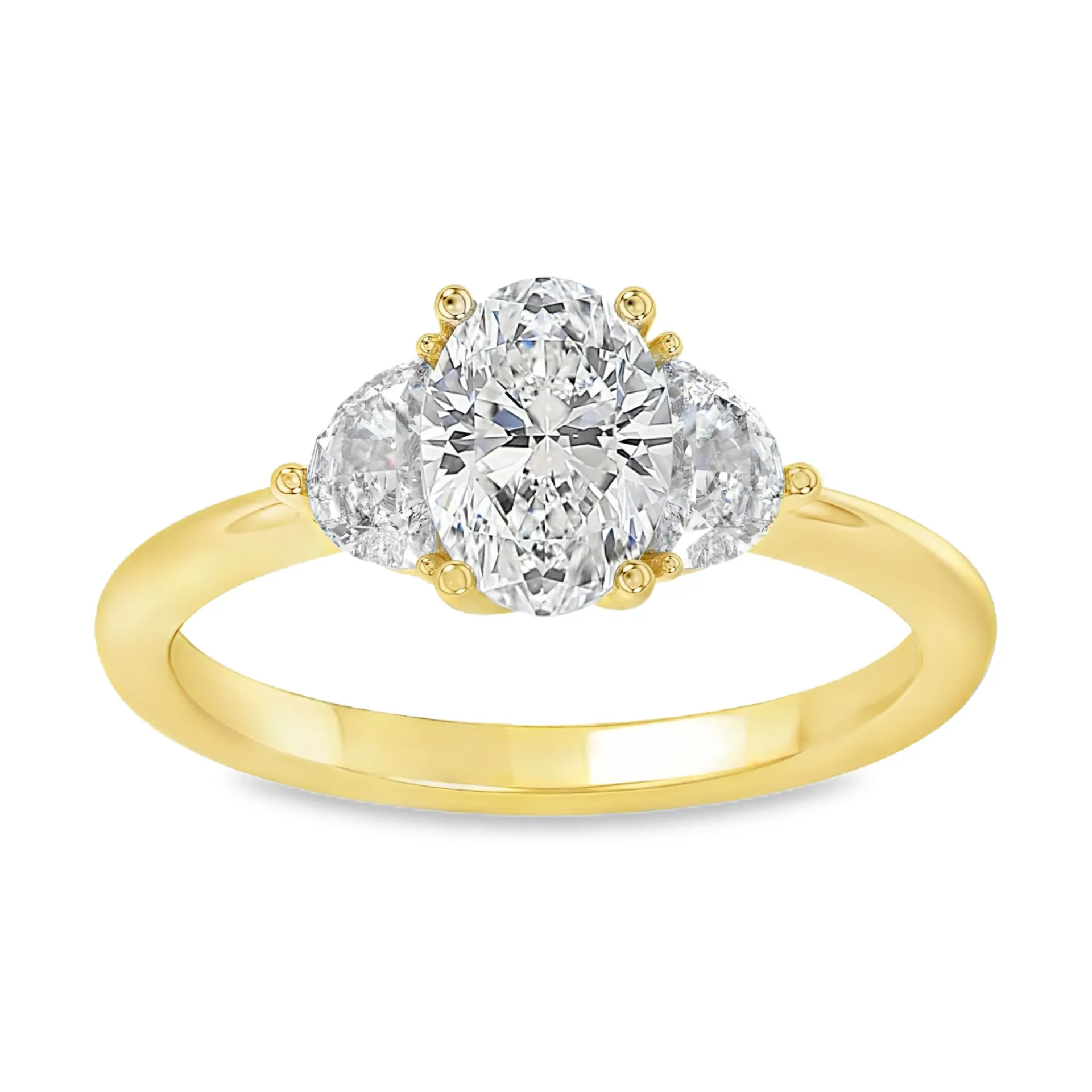 [GRL2537-52] Geelgouden ring 1,65ct Labgrown diamant (16,5 / 52)