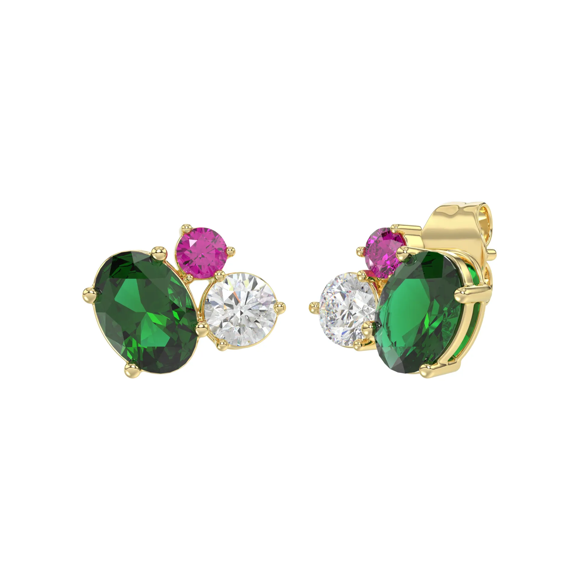 Geelgouden oorstekers met 2,75ct Labgrown diamant