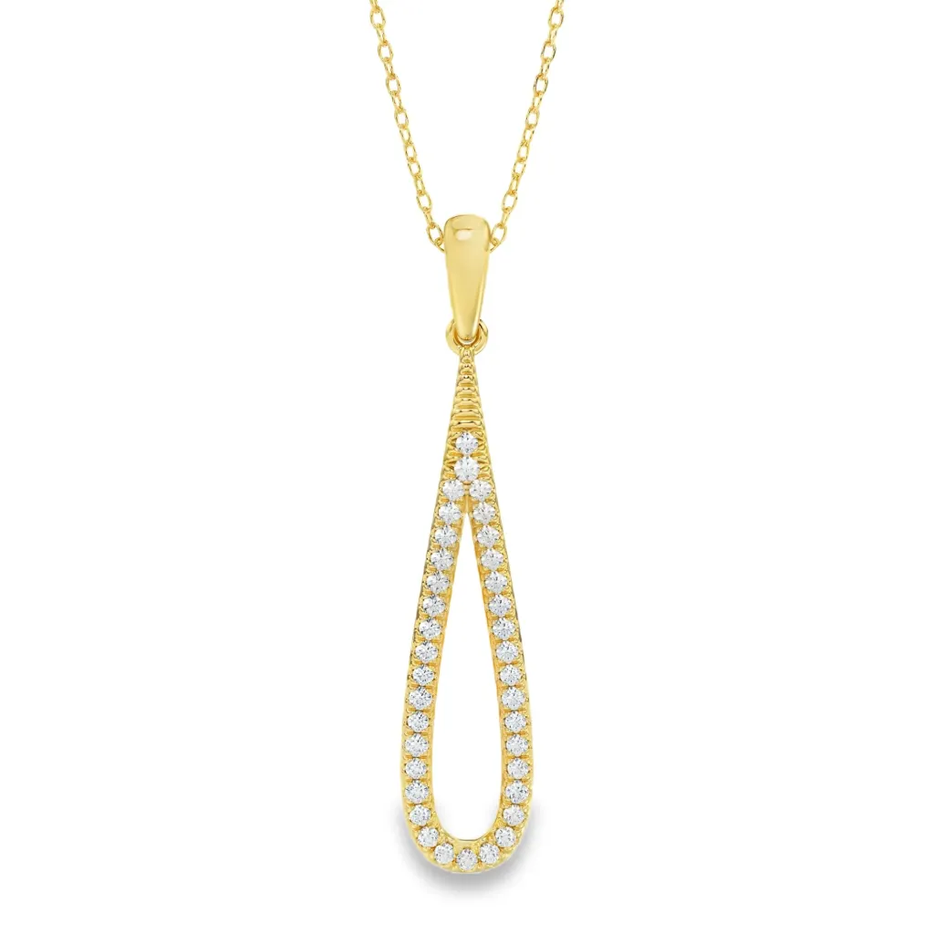 [GHL2460] Geelgouden hanger met 0,16ct Labgrown diamant