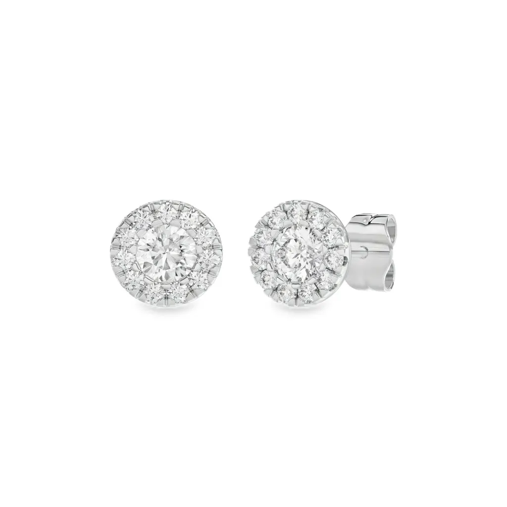 [WOL2463] Witgouden oorstekers met 0,55ct Labgrown diamant